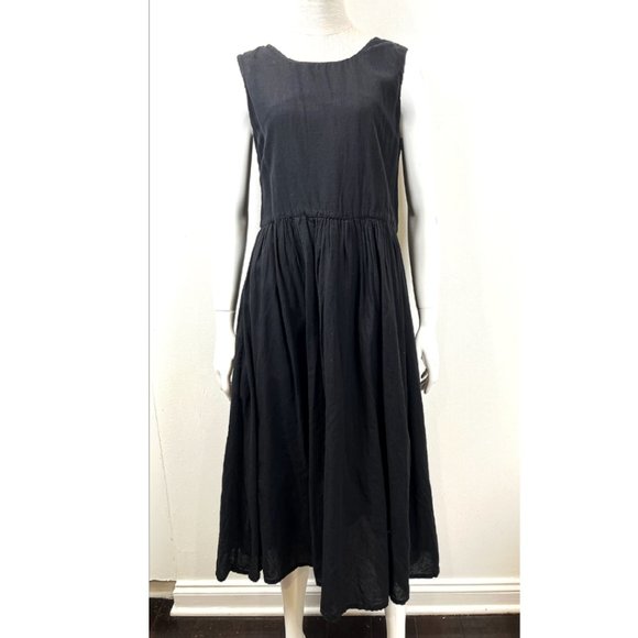 7115 BY SZEKI Dresses & Skirts - 7115 BY SZEKI BLACK LINEN BLEND DRESS M 6